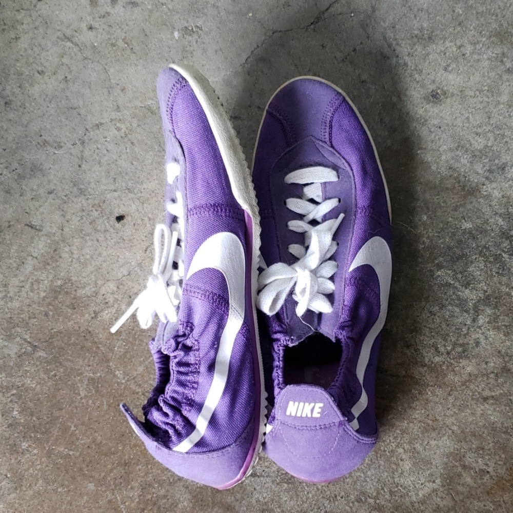 Purple Nike shoes